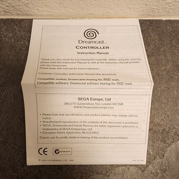 Dreamcast Controller Game Pad [EUR Import] (CIB) - Sega - Picture 7 of 8